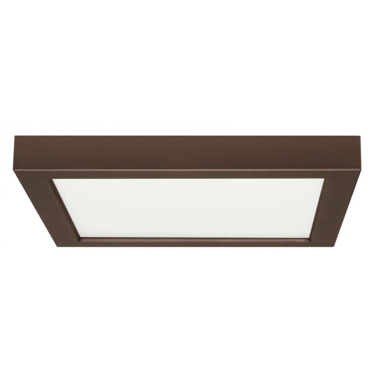 18.5w 9-in Flush Mount LED Fixture 3000K Square Shape Bronze Finish 120v